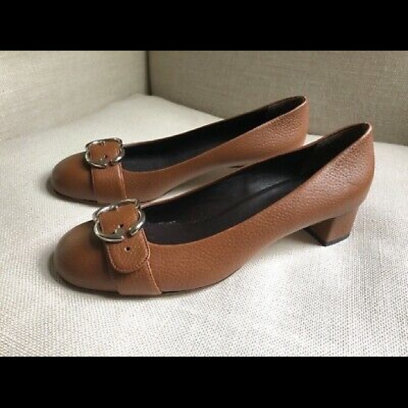 Gucci Cellarius Pumps GG Brown Leather Work 10 New - Picture 1 of 7